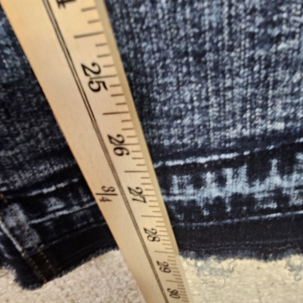 LOGO by Lori Goldstein Dark Wash Denim Jacket Women’s 14 Longline - Picture 4 of 9